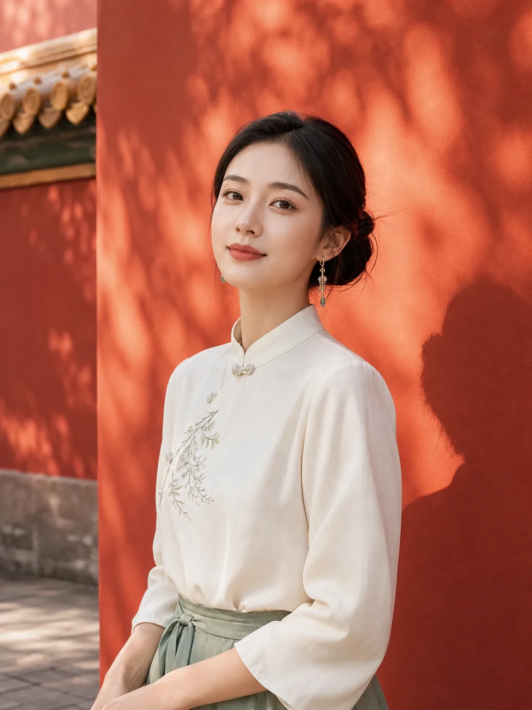 Red Wall Portrait