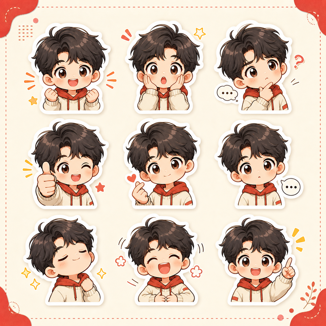 Chibi Reaction Stickers